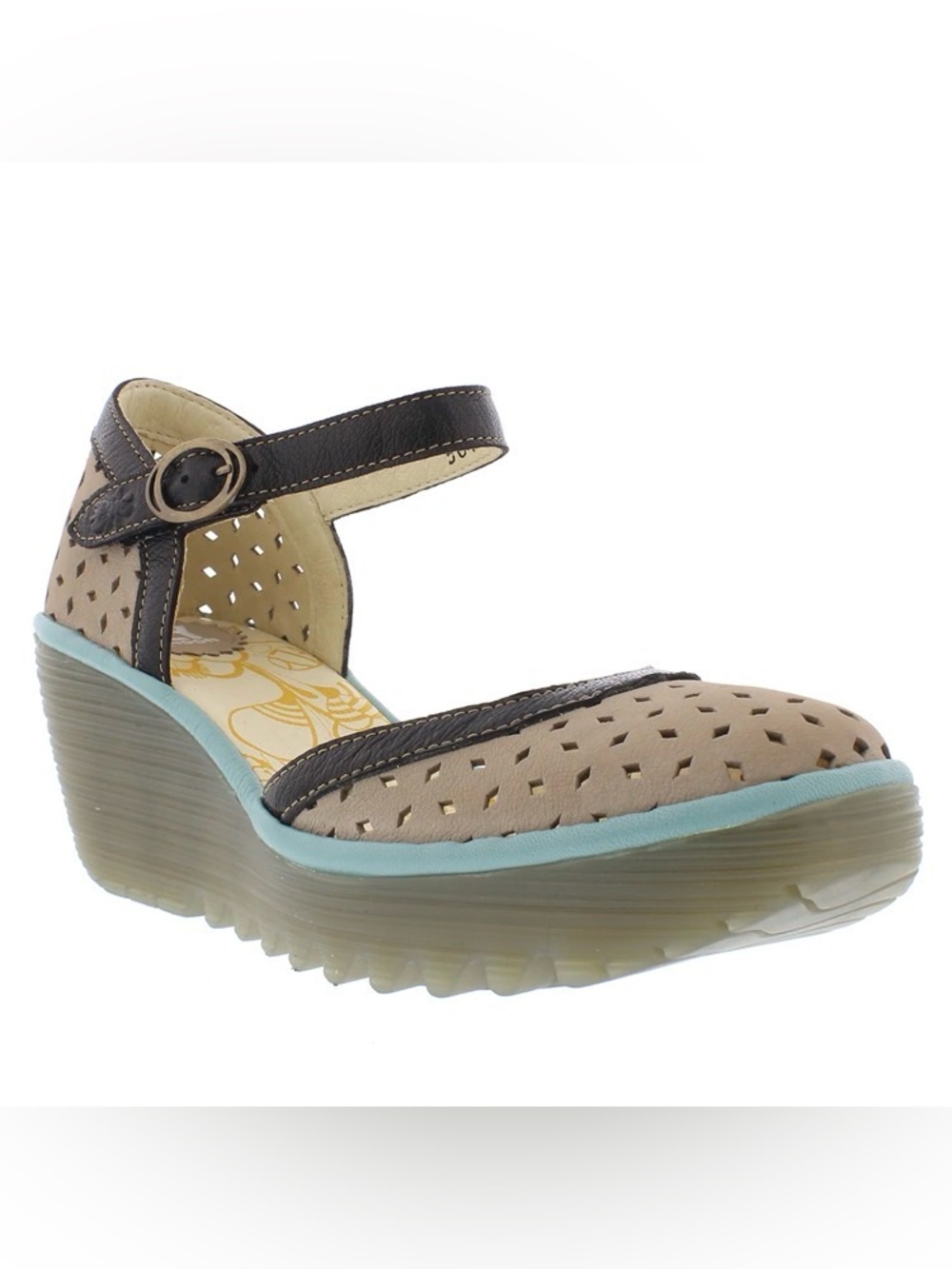 Fly London Yven Cupido Wedges in Concrete